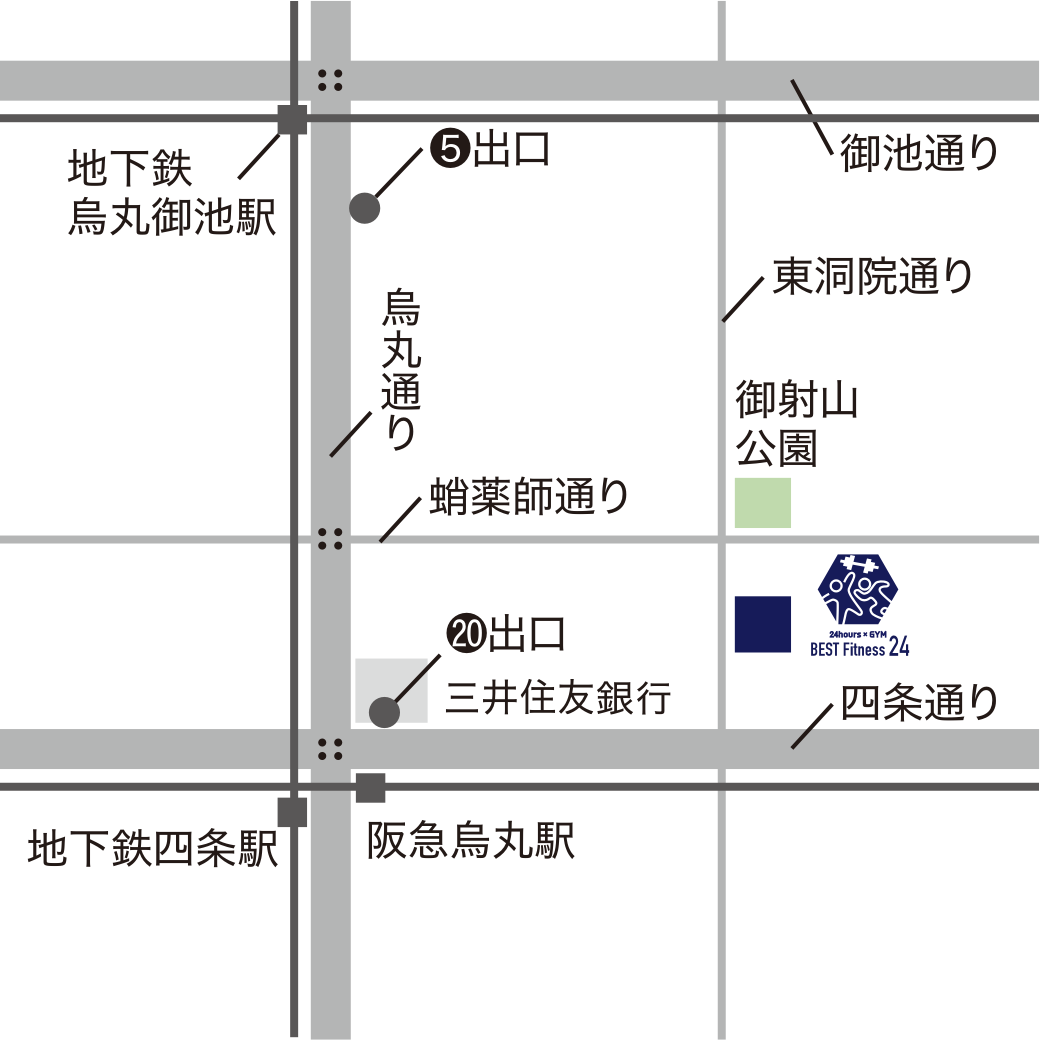 ベストフィットネス24 京都烏丸